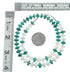 Native American Sterling Silver Turquoise And Mother of Pearl Bead Necklace JX126888